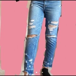 abercrombie ripped girlfriend jeans